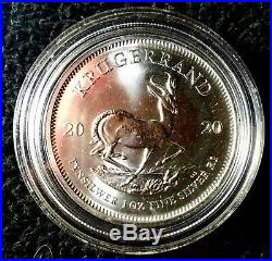 08-2020 Krugerrand South Africa 1oz. 999 (b. U.) Silver Coins
