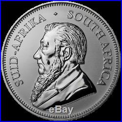 10 x 1 oz 2017 Silver Krugerrand 50th Anniversary Premium Unc. 999 Coins + COA's