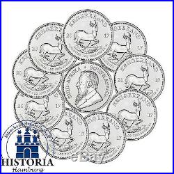 10 x South Africa 2017 Krugerrand PU 1oz Premium Uncirculated Silver Coins