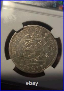 1892 South Africa 2.5 Shillings Silver World Low Mintage Only Only 260 Graded VF