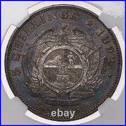1892 South Africa 5S Single Shaft NGC Certified AU55
