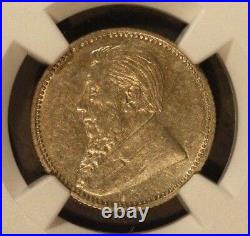 1892 South Africa 6 Pence Silver NGC AU 55 FREE U. S. SHIPPING