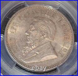 1892 South Africa Silver 2 1/2 Shilling Graded by PCGS as AU58