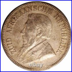 1892 South Africa Zar 5 Shillings Coin, Single Shaft (5S), KM 8.1