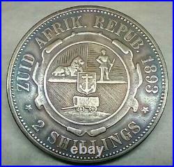 1893 2 Shillings South Africa Silver Km# 6 Mint state! Price Negotiable