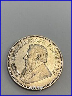 1893 South Africa 2 1/2 Shillings Silver Coin Xf Low Mintage 135k Excellent 14g