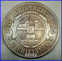 1894 2 Shillings South Africa Silver Km# 6 Hard to find. Price negotiable