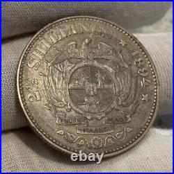 1894 SOUTH AFRICA 2 1/2 SHILLINGS LOVELY COIN SILVER Combined shipping! B616
