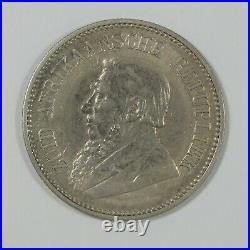 1894 SOUTH AFRICA 2 1/2 Shillings Silver Coin VERY FINE