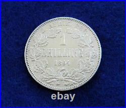 1894 South Africa 1 Shilling Beautiful Silver Coin Only 366K Minted See PICS