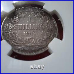 1894 South Africa 1 Shilling NGC GRADED (XF 40) SILVER KM# 5 $129.00 OBO