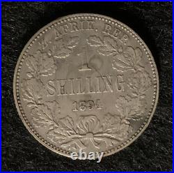 1894 South Africa 1 Shilling coin Nice XF Coin