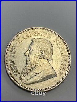 1894 South Africa 2 1/2 Shillings Silver Coin Xf+ Low Mintage 135k Excellent