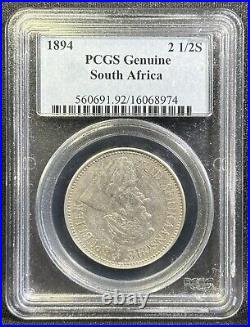 1894 South Africa PCGS 2 1/2 Shillings, 1/2 Crown, 2.5 Shillings Silver KM# 7