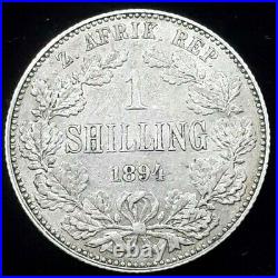 1894 South Africa Silver 1 Shilling XF
