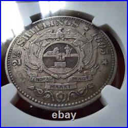 1895 2 1/2 Shillings Ngc Vf 35 South Africa Km-7 $165.00 Obo