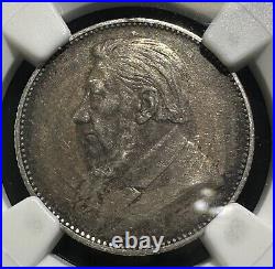 1895 South Africa Shilling NGC XF45 Silver KM# 5, Hern# Z20 Nice CircCam