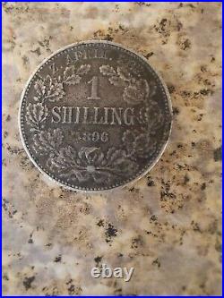1896 1 Shilling Lar Zuid Afrik