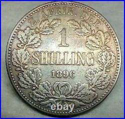 1896 1 Shilling South Africa Silver Km# 5 Nice looking coin