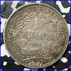 1896 South Africa 1 Shilling Lot#JM4562 Silver! Nice! Key Date