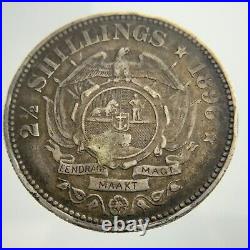 1896 South Africa 2 1/2 Shillings KM# 7 Circulated Coin CC399