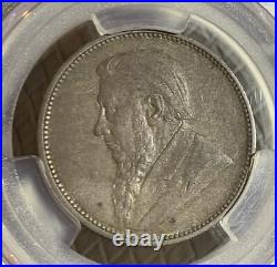 1896 South Africa 2 Shillings Silver Coin Km-6 Pcgs Au53