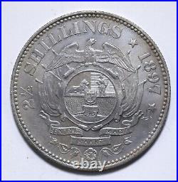 1897, South Africa, 2 1/2 Shillings, Zuid Afrikaansche Republiek, Lot 1743