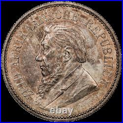 1897 South Africa Silver 2 1/2 Shillings KM. 7 NGC MS 61
