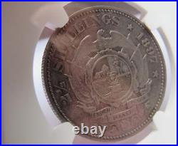 1897 South Africa Silver 2 & 1/2 shillings Coin AU Details