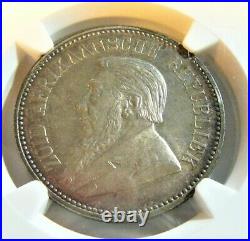 1897 South Africa Silver 2.5 Shilling NGC MS62
