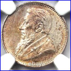 1897 South Africa Zar Threepence (3P Coin) Certified NGC AU55 Rare Coin