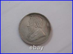 1897 Two Shillings South Africa Silver. 925 Coin Kruger Zar Zuid Afrik #1895.1