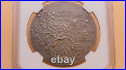 1900 South Africa Silver Medal by Scharff NGC MS64 Kruger-The Boer War Pop. 2/0