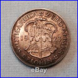 - 1923 Union of South Africa George V Silver Florin FDC Proof only 1,402 minted