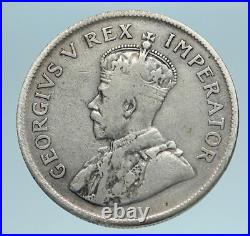 1925 SOUTH AFRICA under UK King GEORGE V Old Silver 2 1/2 Shillings Coin i83372