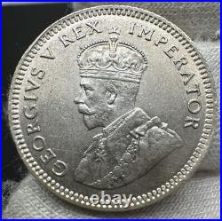1926 South Africa 6 Pence George V Silver Coin UNC