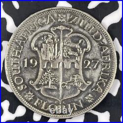1927 South Africa 1 Florin Lot#JM0949 Silver! Nice! Key Date