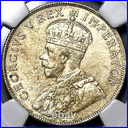 1928 NGC MS 61 South Africa Florin 2 Shillings George V Silver Coin (24082603C)