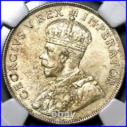1928 NGC MS 61 South Africa Florin 2 Shillings George V Silver Coin (24082603C)