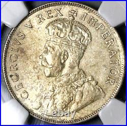1928 NGC MS 61 South Africa Florin 2 Shillings George V Silver Coin (24082603C)