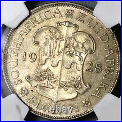 1928 NGC MS 61 South Africa Florin 2 Shillings George V Silver Coin (24082603C)