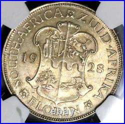 1928 NGC MS 61 South Africa Florin 2 Shillings George V Silver Coin (24082603C)