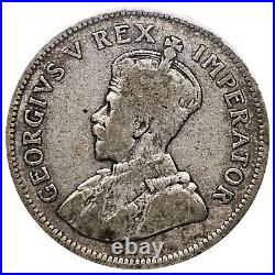 1930 SOUTH AFRICA under UK King GEORGE V Old Silver 2 1/2 Shillings Coin # 0956