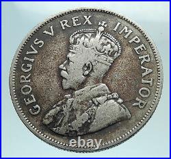 1932 SOUTH AFRICA under UK King GEORGE V Silver 2 1/2 Shillings Coin i79556