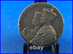 1937 South africa Silver CORONATION MEDAL GEORGE VI 17g 32mm