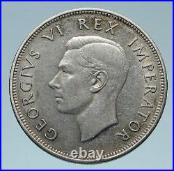 1940 SOUTH AFRICA Large GEORGE VI Shields OLD Silver 2 1/2 Shillings Coin i82865