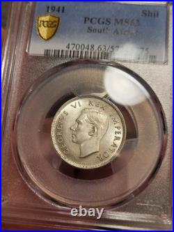 1941 South Africa 1 Shilling (PCGS MS63)