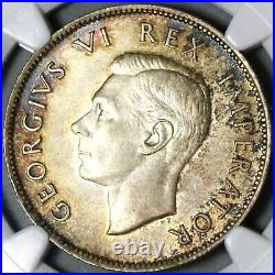 1942 NGC MS 63 South Africa Silver 2 1/2 Shillings George VI Coin (21012804C)