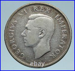 1942 SOUTH AFRICA Large GEORGE VI Shields OLD Silver 2 1/2 Shillings Coin i82866