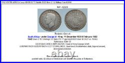 1942 SOUTH AFRICA Large GEORGE VI Shields OLD Silver 2 1/2 Shillings Coin i82866